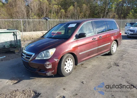 2007 Honda Odyssey Lx z USA, uszkodzony, nr VIN 5FNRL38217B008593